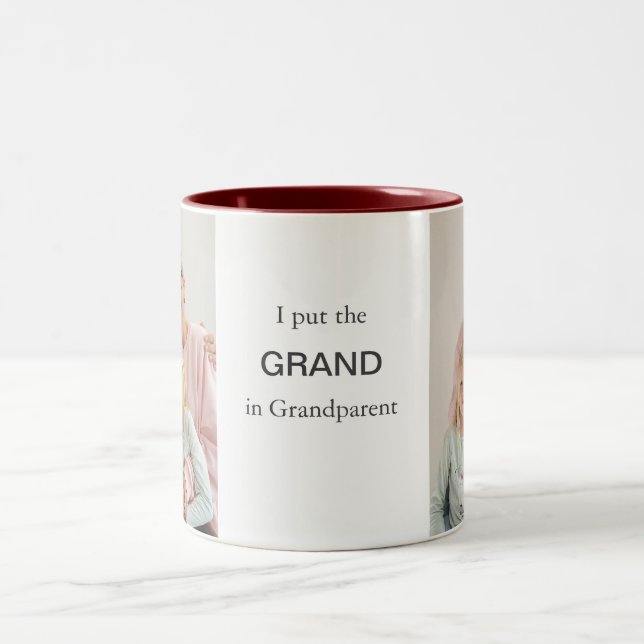 Mug photo personnalisée - Image et texte personnal (Centre)