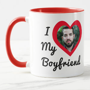 Mug Photo Personnalisée J'Aime Mon copain Bae Personna