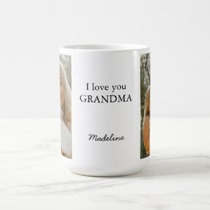 Mug Photo personnalisée "Je t'aime grand-mère"