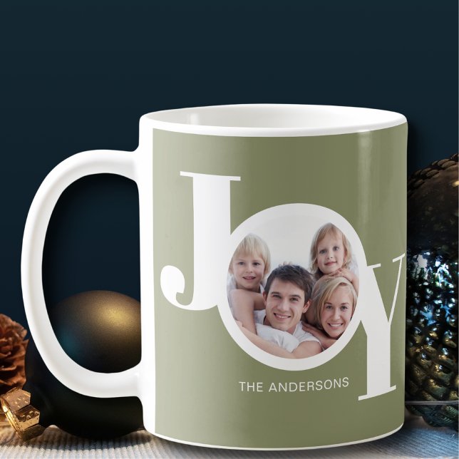 Mug Photo personnalisée Joie Sage Green (Créateur téléchargé)