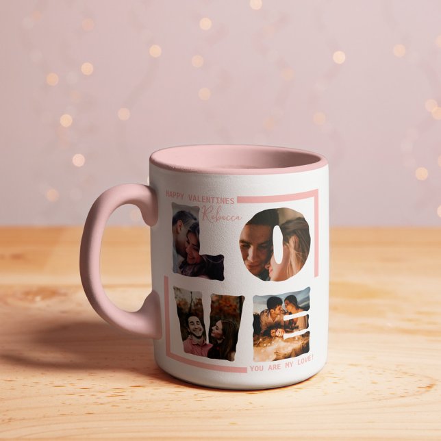 Mug Photo personnalisée "LOVE" Collage de photos Moder (Créateur téléchargé)