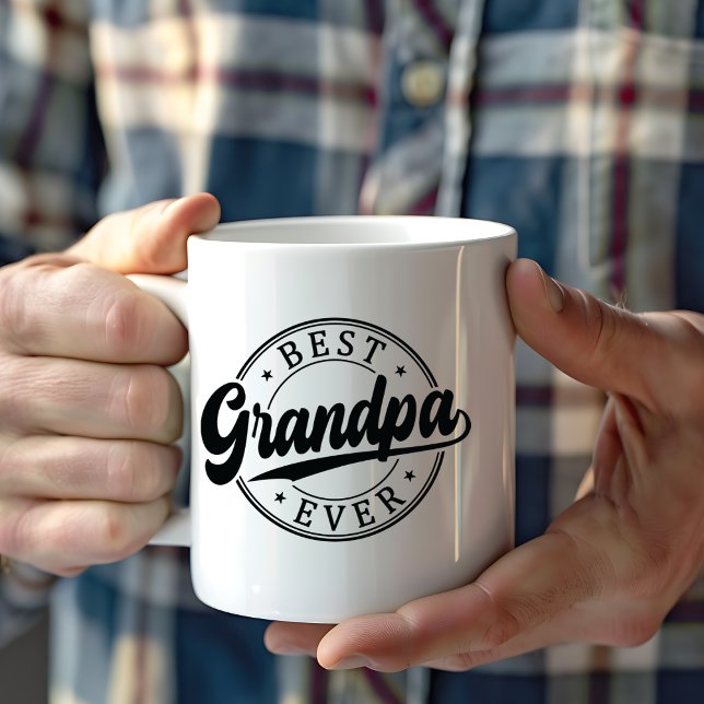 Mug Photo personnalisée Meilleur cadeau de grand-père (Perfect gift idea for Grandpa from his Grandkids with personalized name and photo)