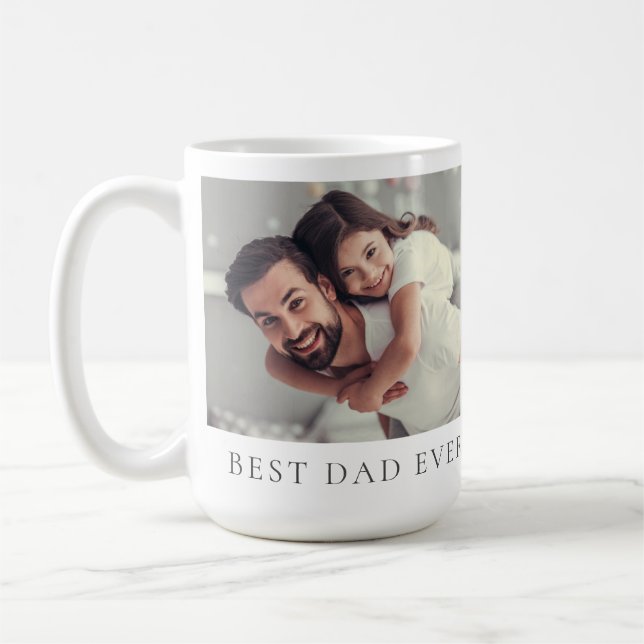 Mug Photo personnalisée Meilleur papa jamais (Gauche)