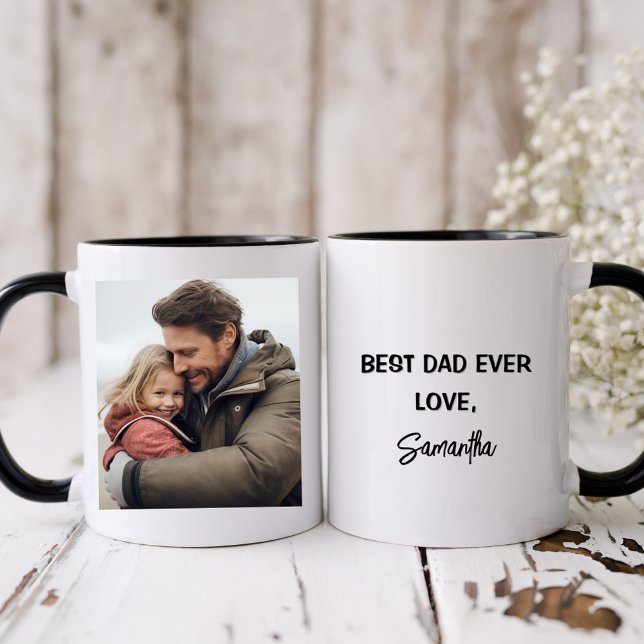 Mug Photo personnalisée Meilleur papa jamais (Créateur téléchargé)