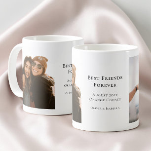 Mug Photo personnalisée moderne des 2 meilleures amies