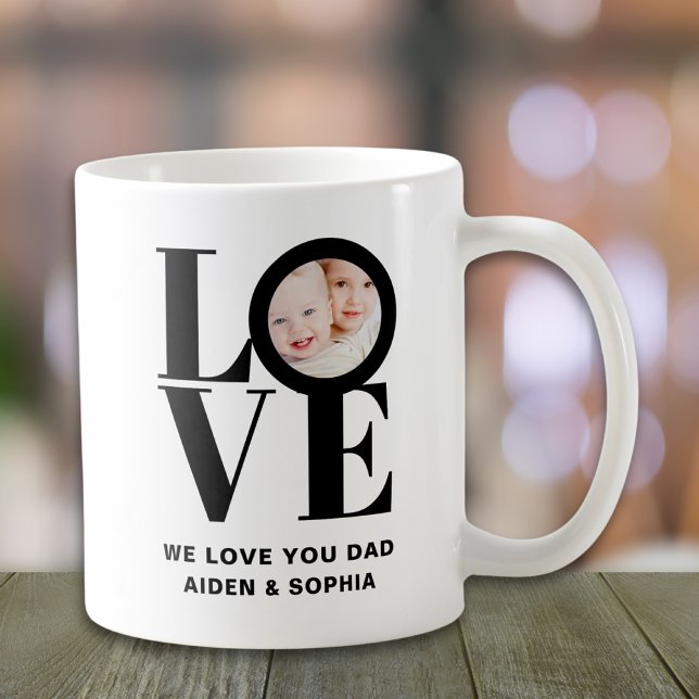 Mug Photo personnalisée Nous t'aimons Papa Fête des pè (Créateur téléchargé)
