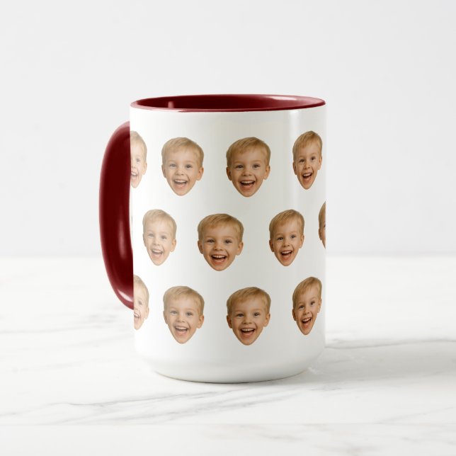 Mug Photo Personnalisée, Photo Personnalisée, Famille (Devant gauche)