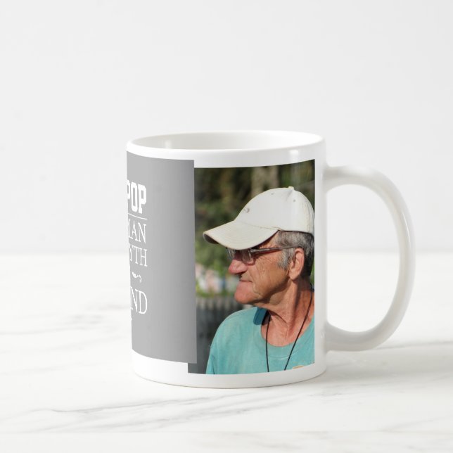 Mug Photo Personnalisée Pop Pop La Légende (Droite)