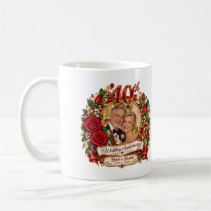 Mug Photo personnalisée pour les 40 ans de mariage
