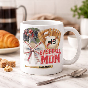 Mug Photo personnalisée pour maman de baseball