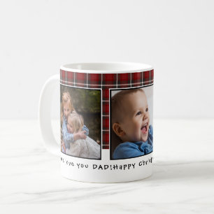Mug Photo personnalisée Red Plaid Christmas 3