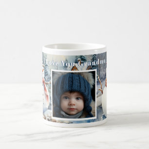 Mug Photo personnalisée Snowmen de Noël Scène d'hiver