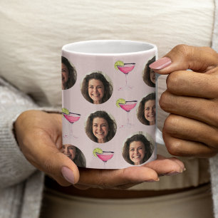Mug Photo personnalisée Visage et cocktail   Rose pers