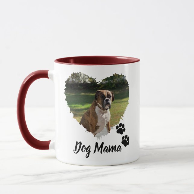Mug Photo personnelle Coeur et pattes pour animal de c (Gauche)