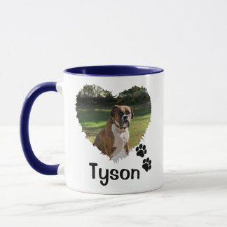 Mug Photo personnelle Coeur et pattes pour animal de c