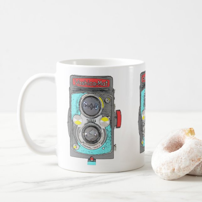 Mug Photo Pop Art Vintage. (Avec donut)