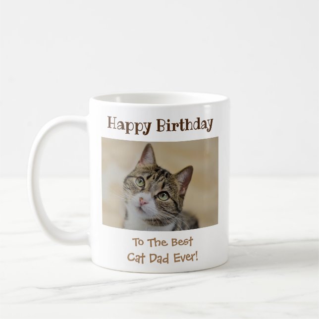 Mug Photo pour animaux de compagnie du meilleur papa c (Gauche)