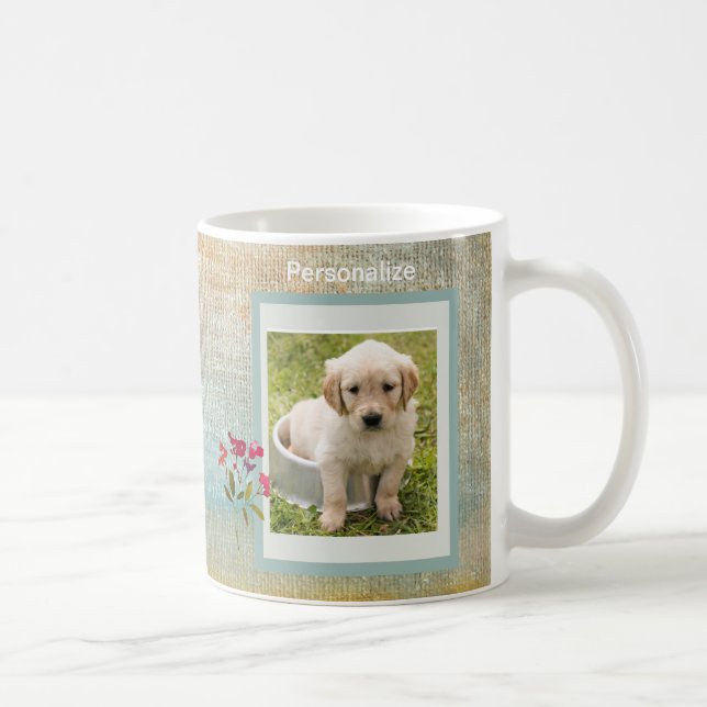 MUG PHOTO POUR ANIMAUX DE COMPAGNIE TEXTÉE ARRIÈRE - P (Droite)