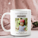Mug Photo pour enfants de maman moderne Joyeuse fête d<br><div class="desc">Photo Mama Kids Photo Happy Mother's Day Coffee Mug. Mug avec une photo personnalisée. Joyeux texte de la Fête des Mères,  maman et texte avec le nom des enfants. Jolie photo de ma mère.</div>