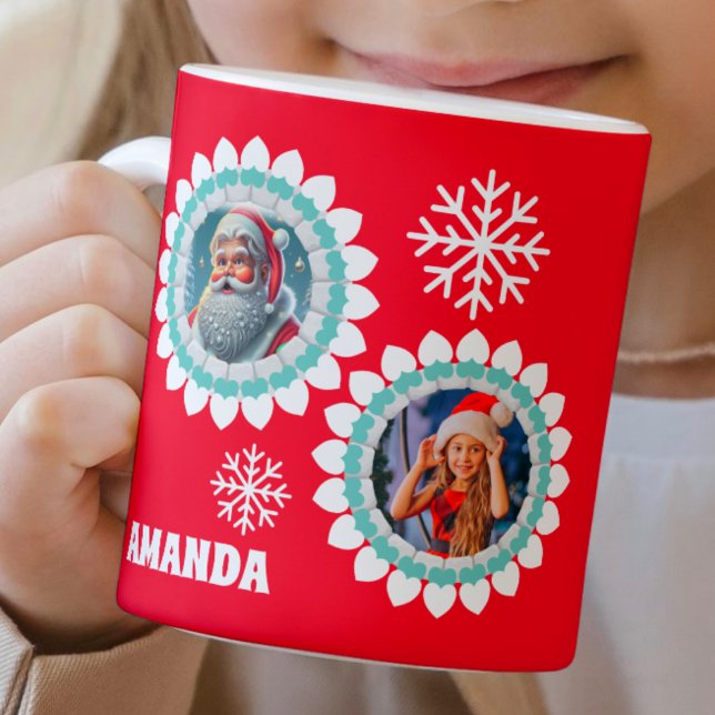 Mug Photo pour enfants personnalisés de Noël de Noël 3 (Créateur téléchargé)