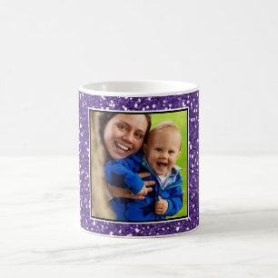 Mug Photo pourpre de coutume de parties scintillantes