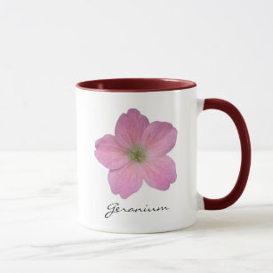 Mug Photo rose botanique de fleur de géranium avec le