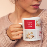 Mug Photo Rouge et rose Meilleure mère Ever Venin<br><div class="desc">Photo Collage moderne Red & Pink Best Mom Ever Cadeau. Meilleur cadeau pour la journée des mères,  la journée de la femme et le cadeau d'anniversaire de maman. Red & Pink Personnalise Le Texte Avec Coeurs.</div>