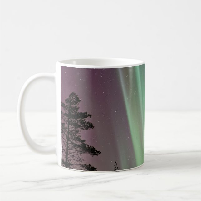MUG PHOTO SILHOUETTE D'AURORA BOREALIS (Gauche)