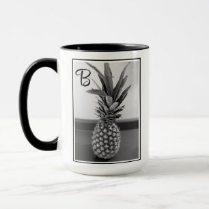 Mug Photo simple d'un ananas avec une initiale unique