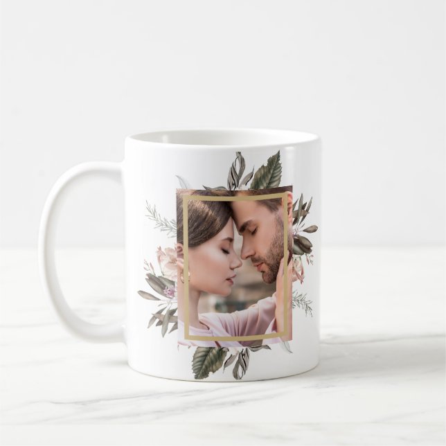 Mug Photo simple encadrée botanique (Gauche)