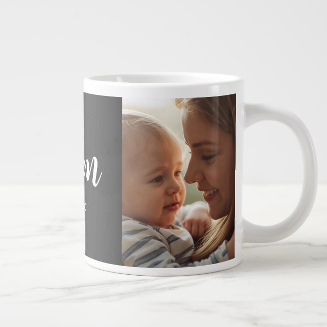 Mug Photo Spécialité Noir Établi par Maman (Droite)
