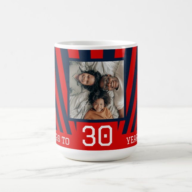 Mug Photo sur mesure, N'IMPORTE QUEL ÂGE Salue d'anniv (Centre)