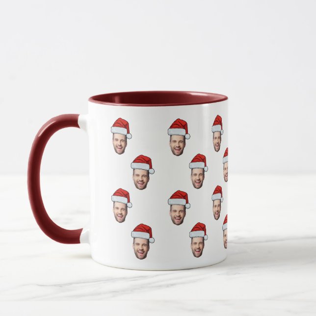 Mug Photo sur mesure Santa Hat Cadeau de Noël (Gauche)