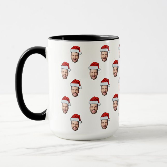 Mug Photo sur mesure Santa Hat Cadeau de Noël (Gauche)