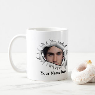 Mug Photo Vintage personnalisée moderne dans un trou