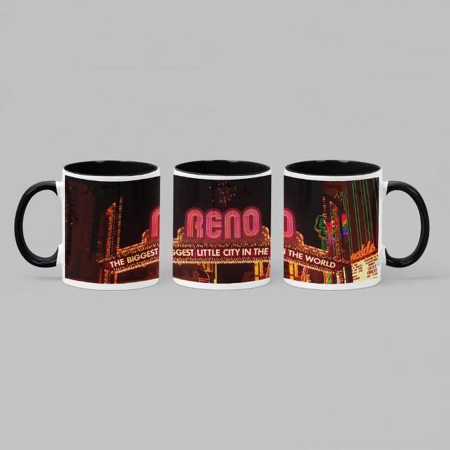 Mug Photo vintage Reno Arch enroulé (Photo covers the entire print area... wraparound style image.)