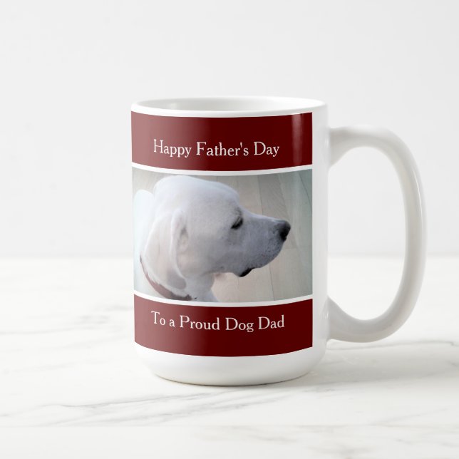 Mug Photo White Labrador Retriever Mix Cute Profile (Droite)