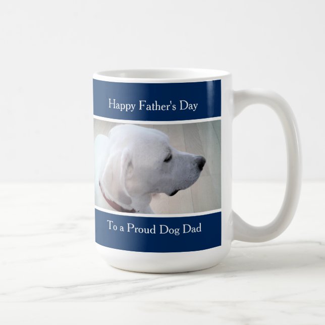Mug Photo White Labrador Retriever Mix Cute Profile (Droite)