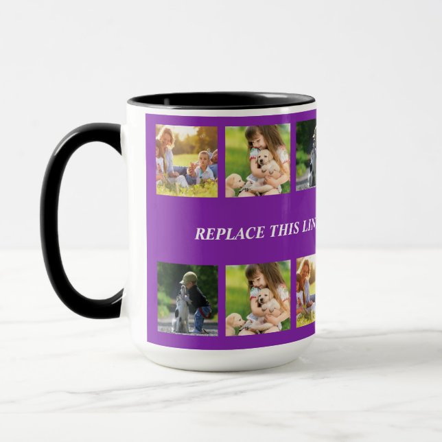 Mug photocollage et texte (Gauche)