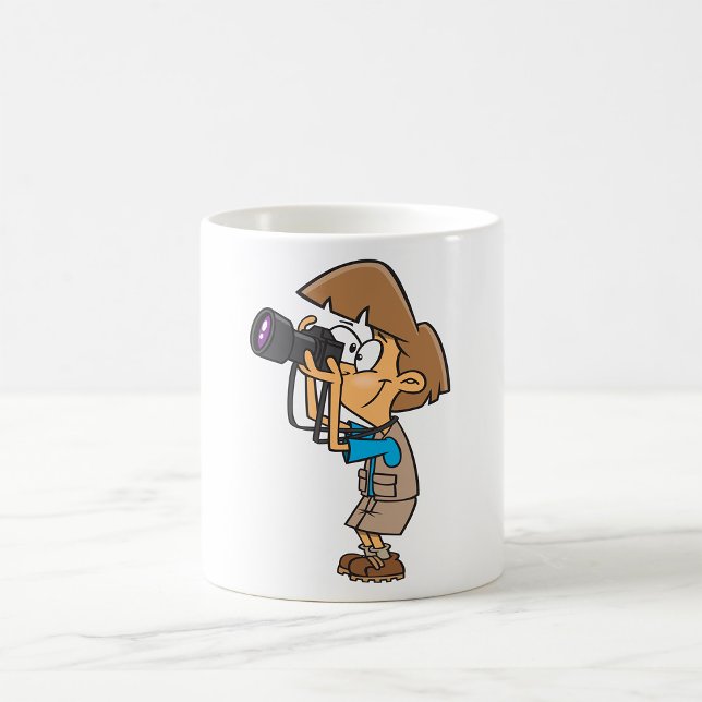 Mug Photographe d'aventure garçon avec caméra (Créateur téléchargé)