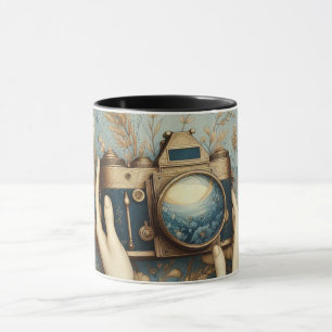 Mug photographie caméra moderne logo minime graphique