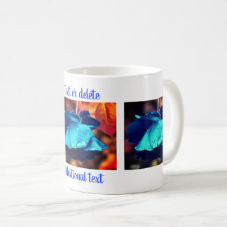 Mug Photographie d'art floral Rose bleu personnalisée