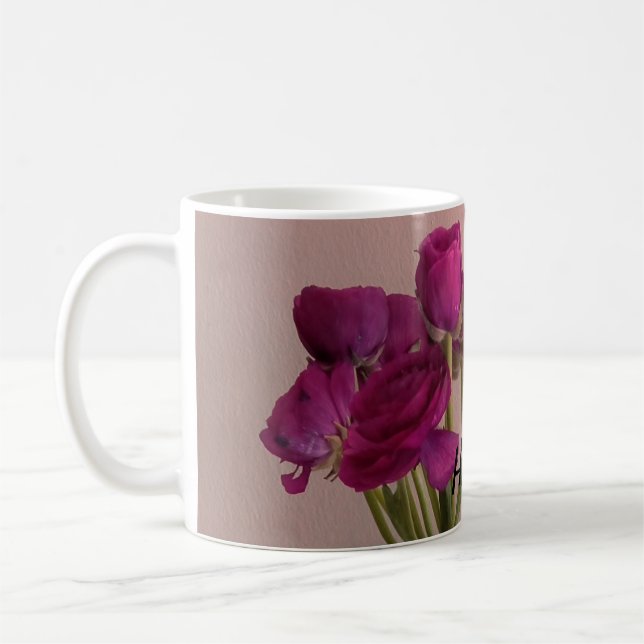 Mug Photographie de fleur originale de Renoncule V6 po (Gauche)