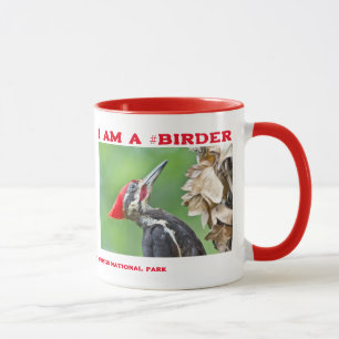 Mug Photographie de la nature Pic à tête rouge Ornitho