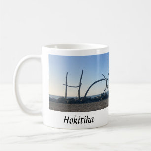 Mug Photographie de la plage de Hokitika driftwood
