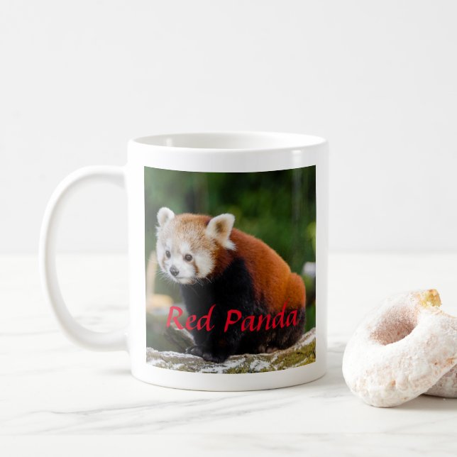 Mug Photographie de Panda roux adorable (Avec donut)