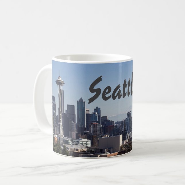 Mug Photographie du ciel de Seattle Washington (Devant gauche)