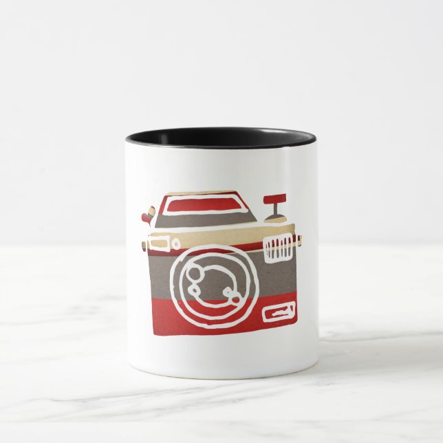 Mug Photographie Graphique Amour Caméra Mignonne (Centre)