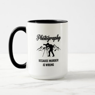 Mug Photographie Parce que le Meurtre est Mal — Cadeau