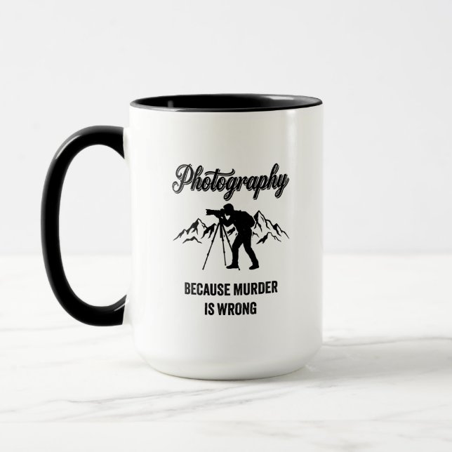 Mug Photographie Parce que le Meurtre est Mal — Cadeau (Gauche)